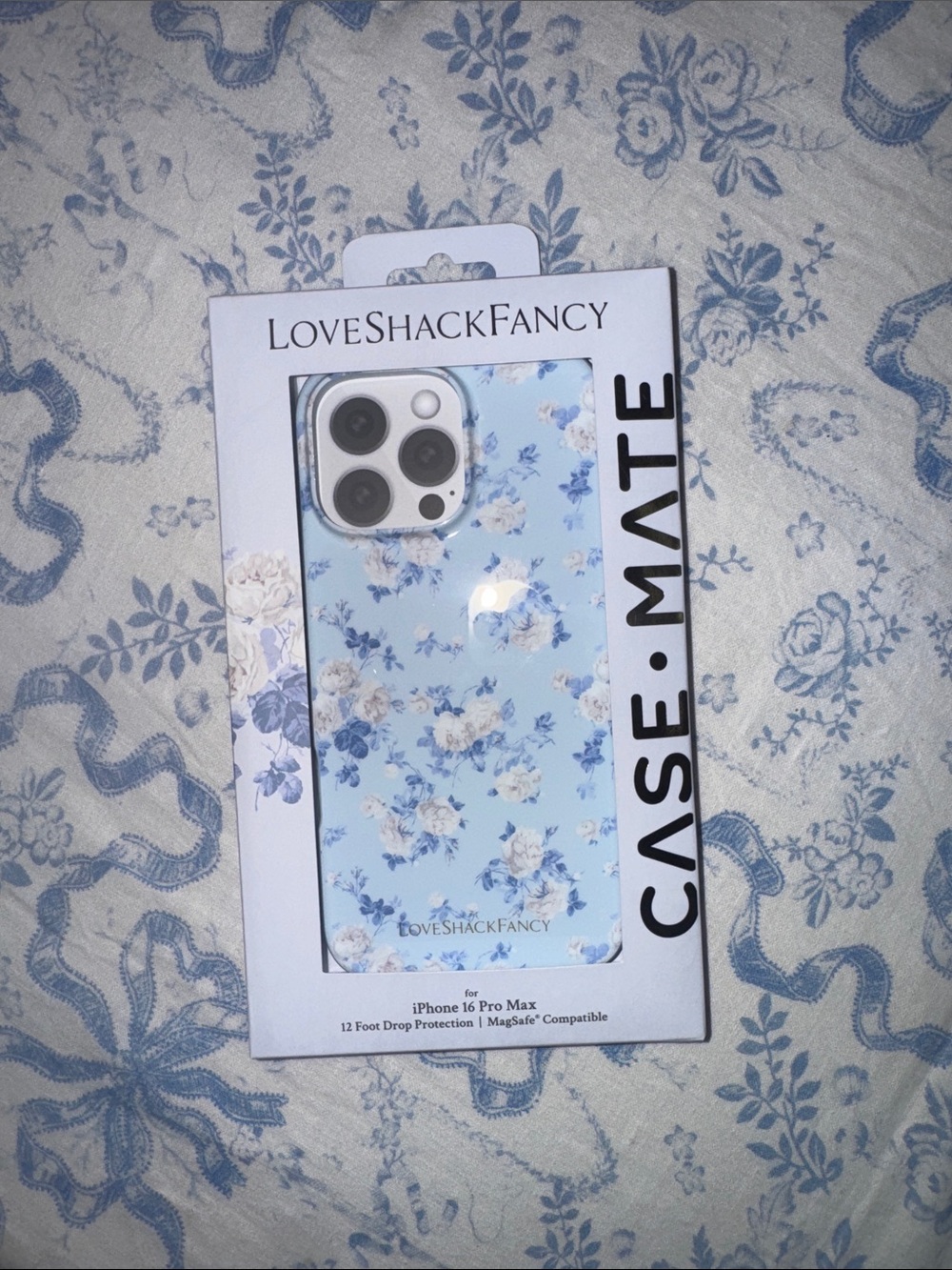 LoveShackFancy Light Blue Floral iPhone Case